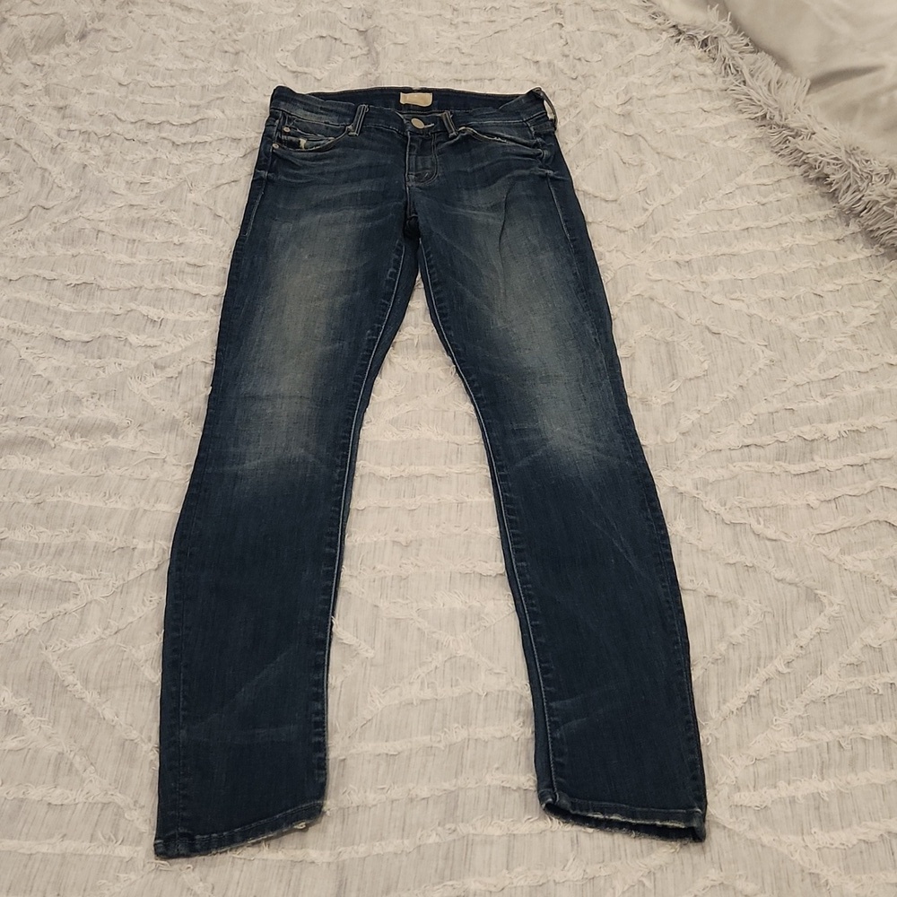 Dark wash Mother "the looker" skinny jeans in Double Trouble size 25!